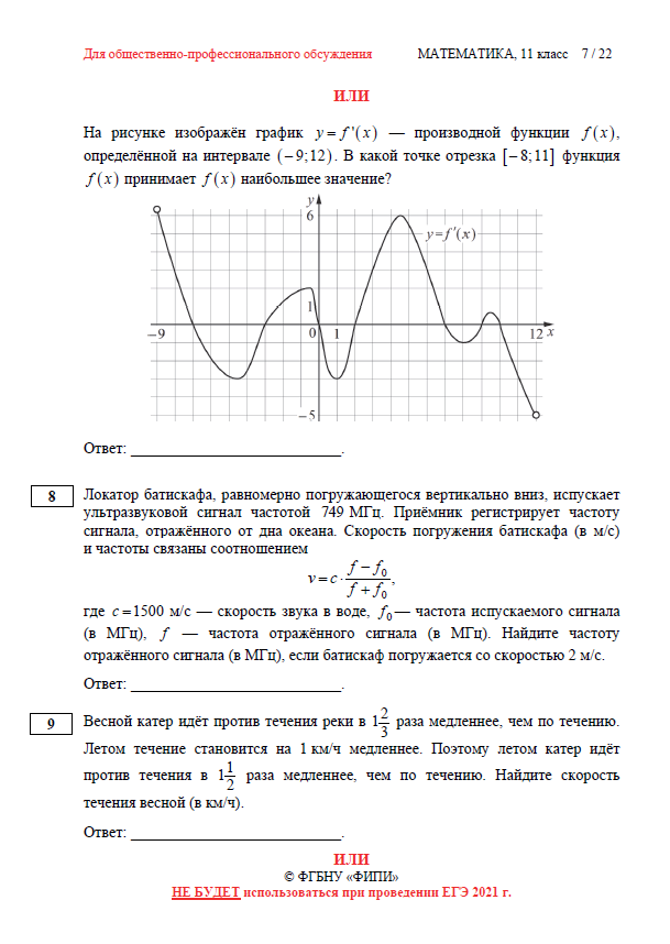Вариант егэ профиль. Задание на графики ЕГЭ профиль. 10 Задача ЕГЭ математика профиль. ФИПИ профильная математика.
